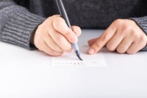名前を書く