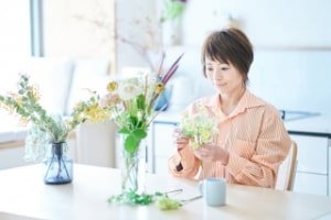 花の手入れ