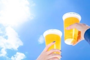 ビールで乾杯