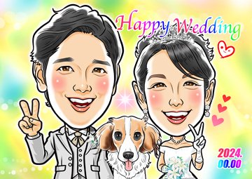 似顔絵師SINの似顔絵作品一覧│似顔絵イラストを格安作成・制作！結婚